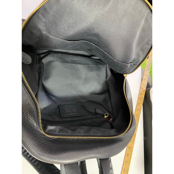 Coach Pebbled Leather Backpack – Dark Navy/Gray Authentic Designer Bag - Picture 6 of 14